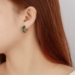 Geometric Loop Earrings | 18K Gold Plated - Miora
