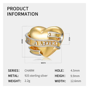 Golden Heart Ribbon