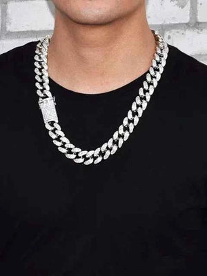 Cuban Link Chain Necklace | Iced-Out CZ Diamond Finish for Bold Luxury