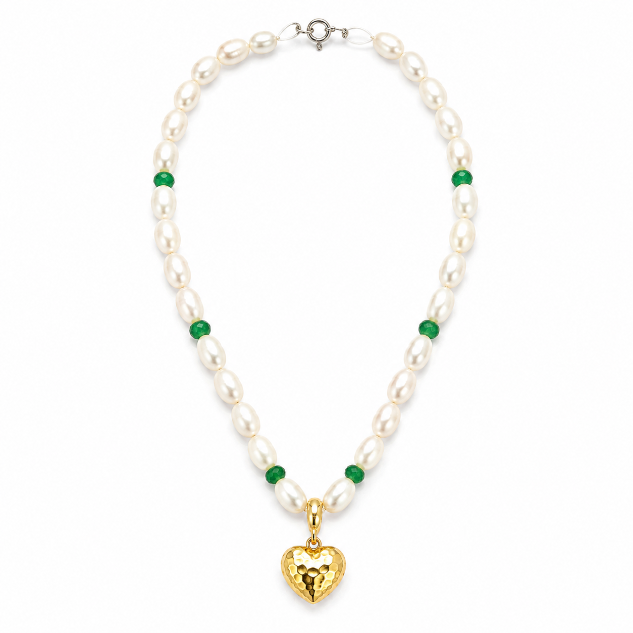 Customisable Heart Pearl Necklace