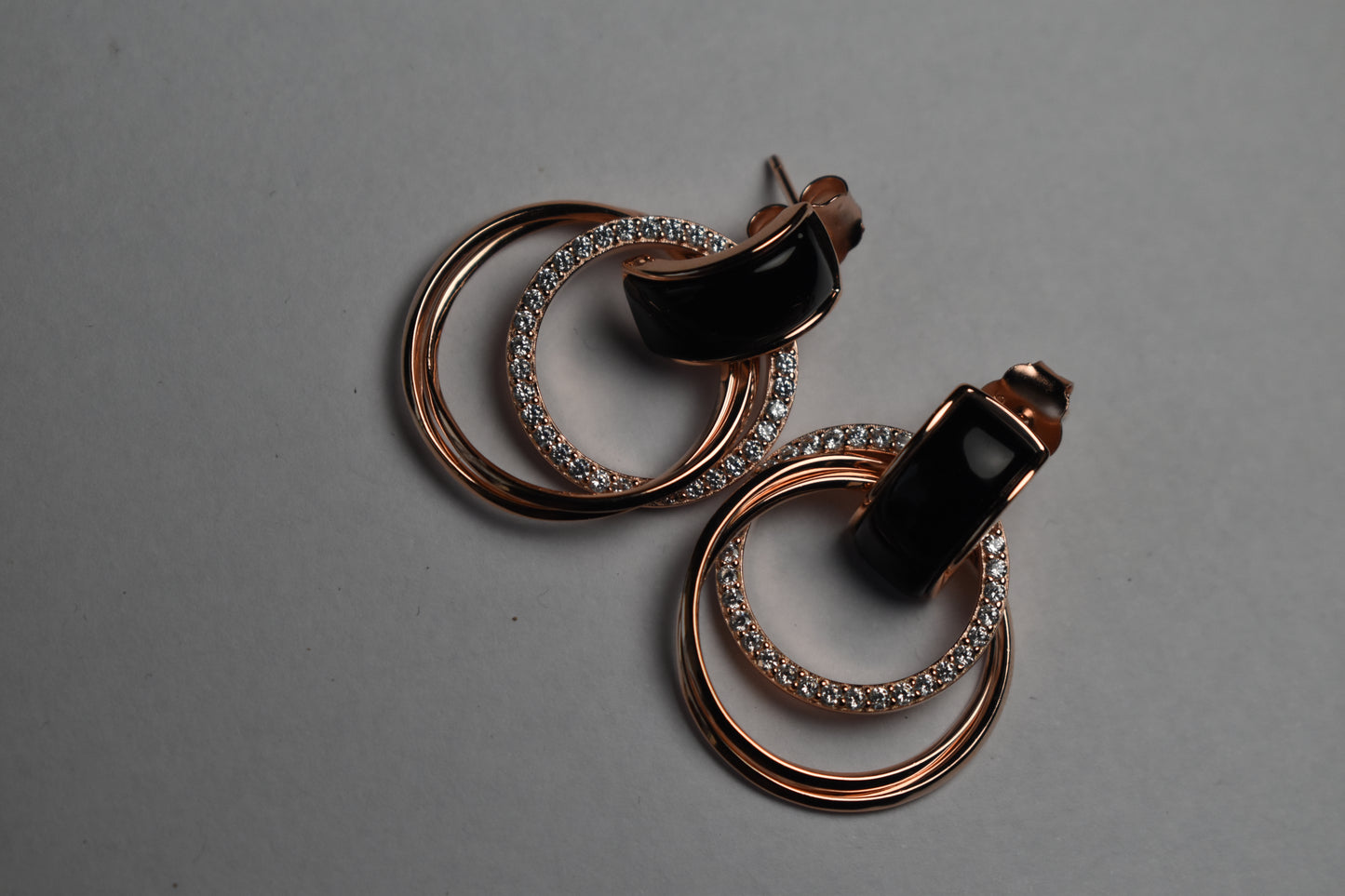 Triple Hoop Drop Earrings