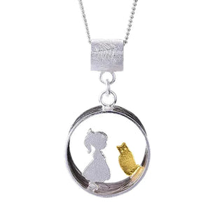 Cat & Girl Story Pendant - Miora