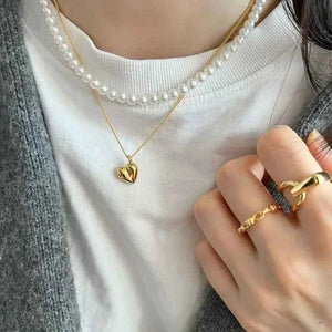 Heart Pendant Necklace | 18 K Gold Plated