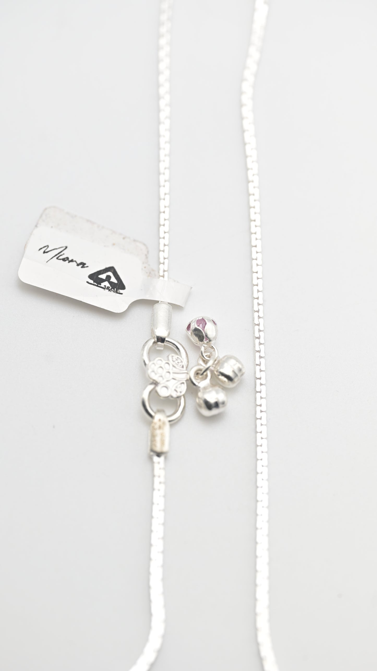 Sterling Silver 925 Classic Silver Box Chain Payal