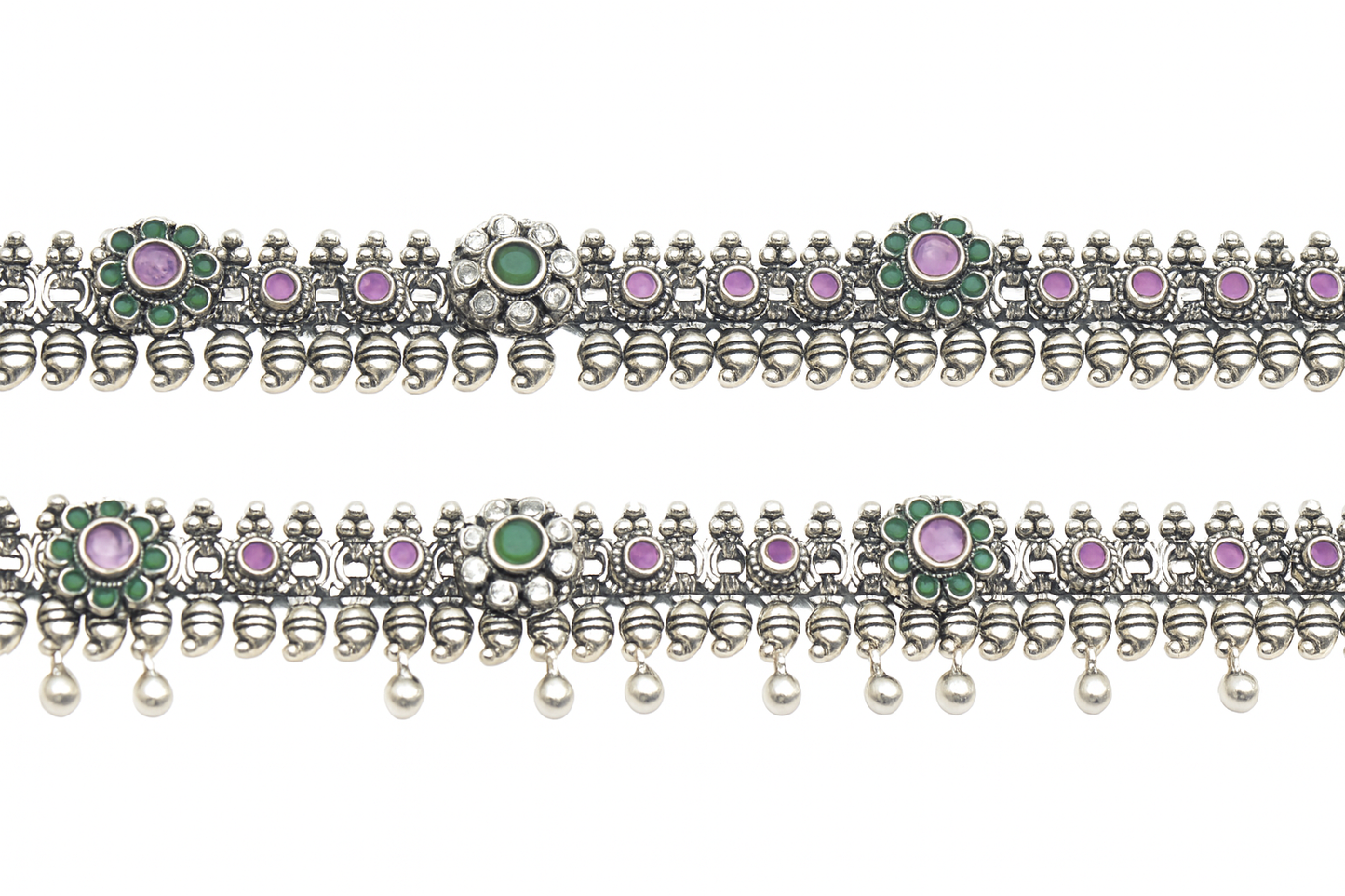 Sterling Silver 925 Traditional Oxidised Silver Anklet