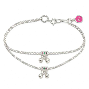 Teens Tiny Bells & Stone Anklets