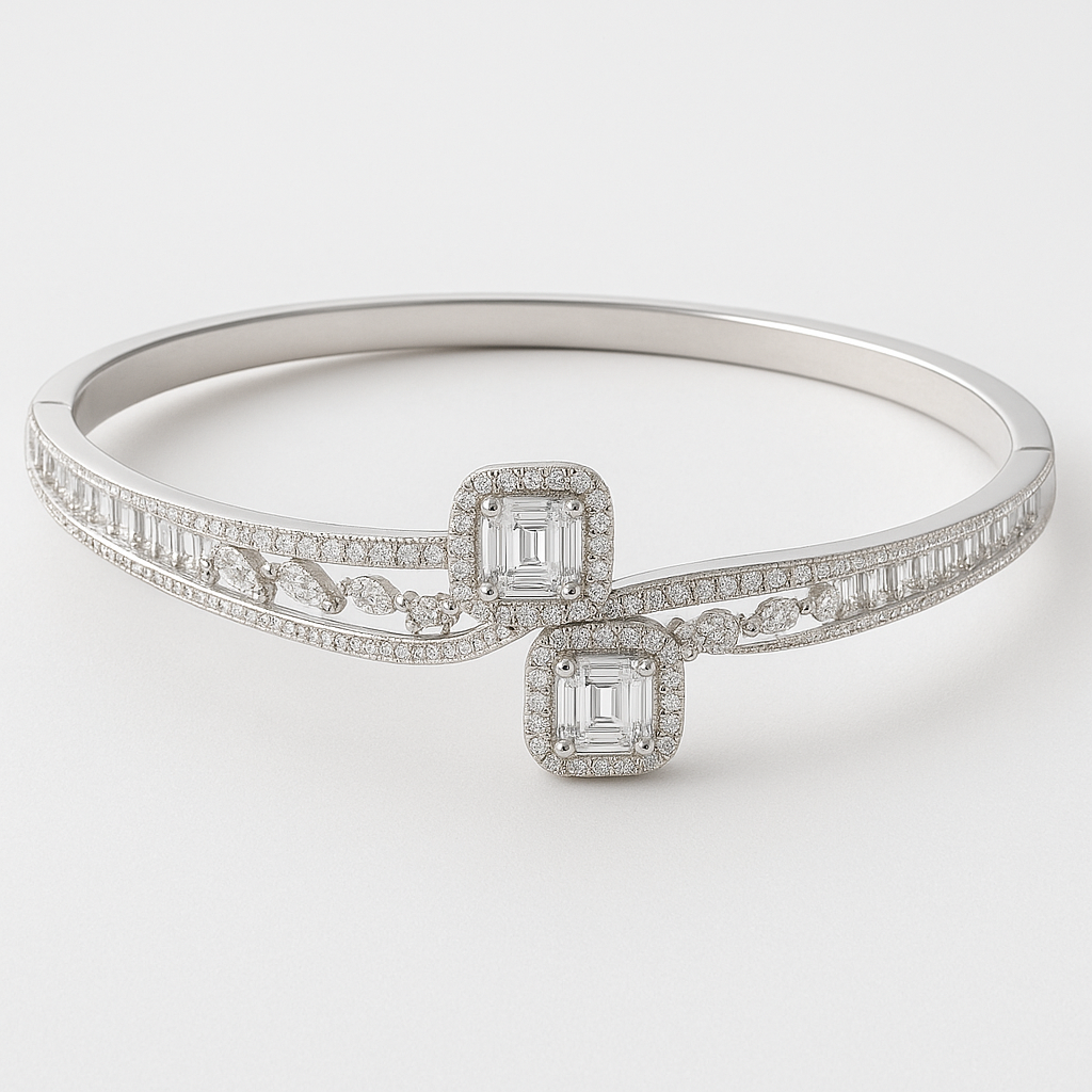 Dual Square Sparkle Bangle