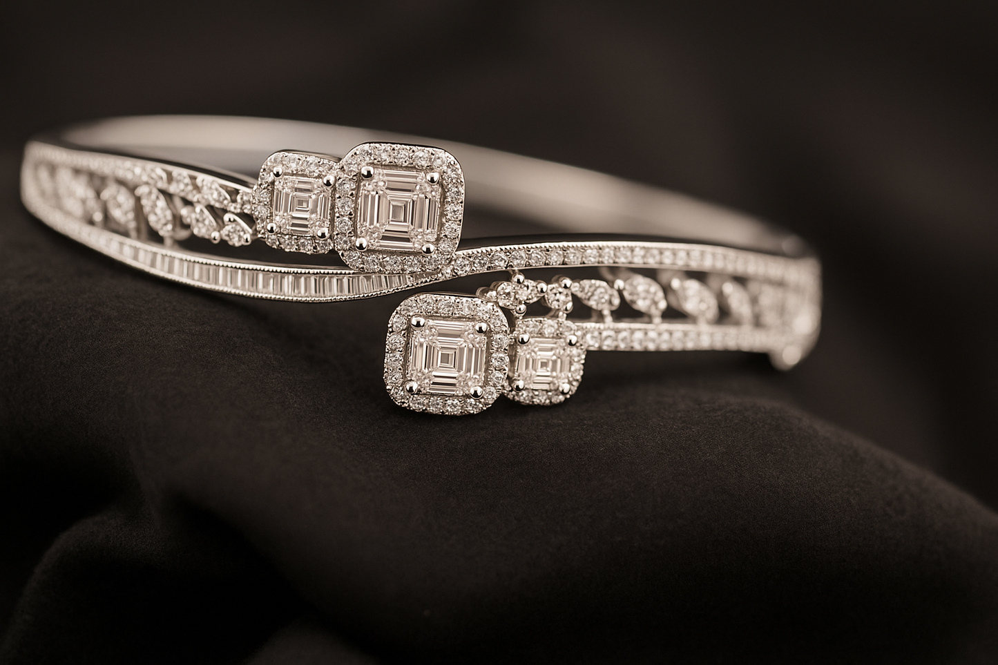 Dual Square Sparkle Bangle