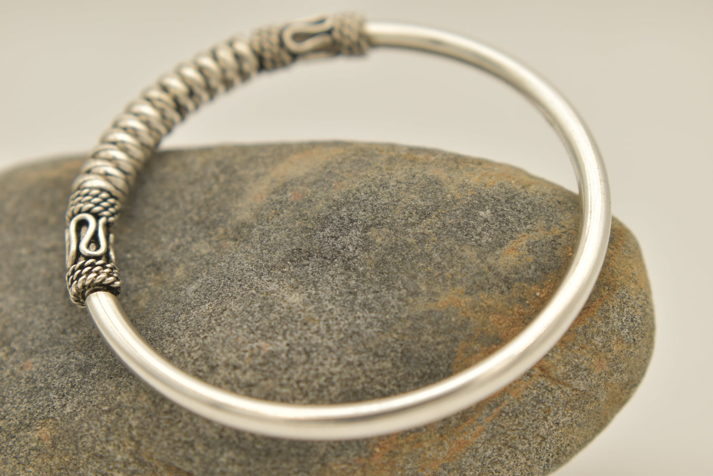 Sterling Silver Tribal Bangle