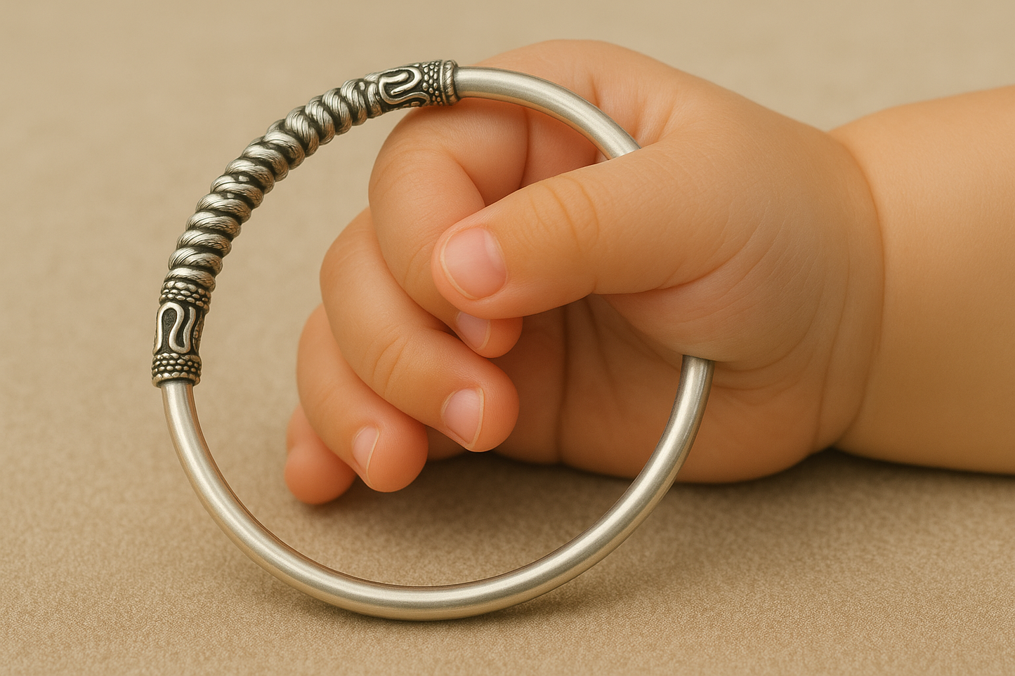 Sterling Silver Tribal Bangle