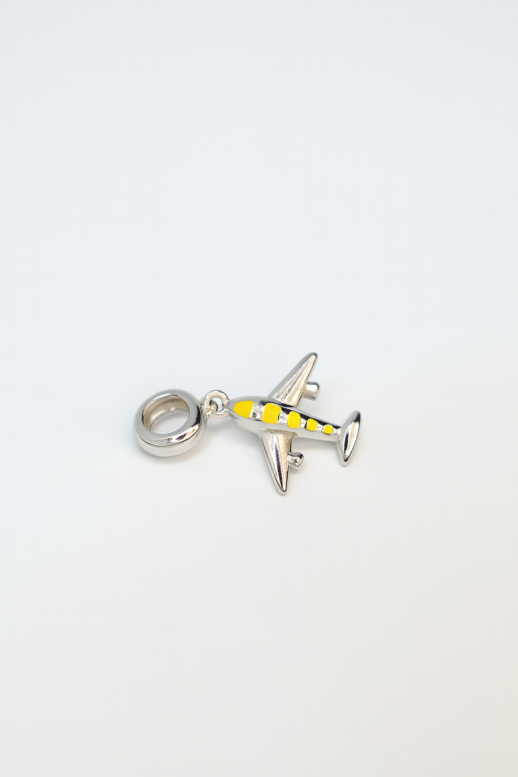Airplane Charm | Yellow Enamel | Tiny Treasures Collection