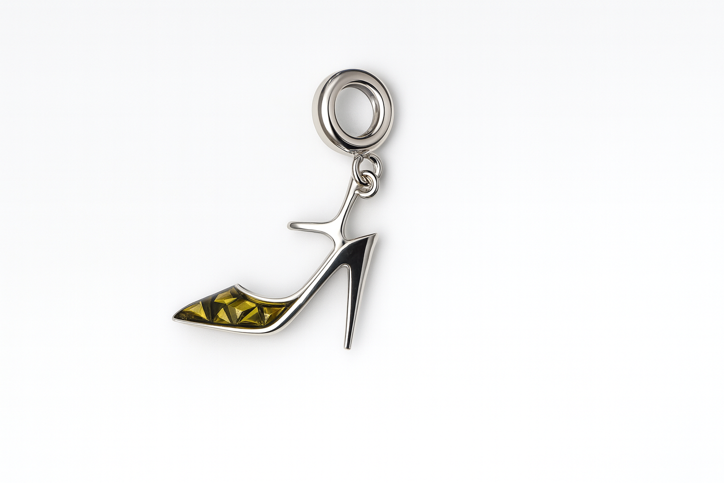 High Heel Charm | Olive Crystal Detail | Dazzle Den Collection