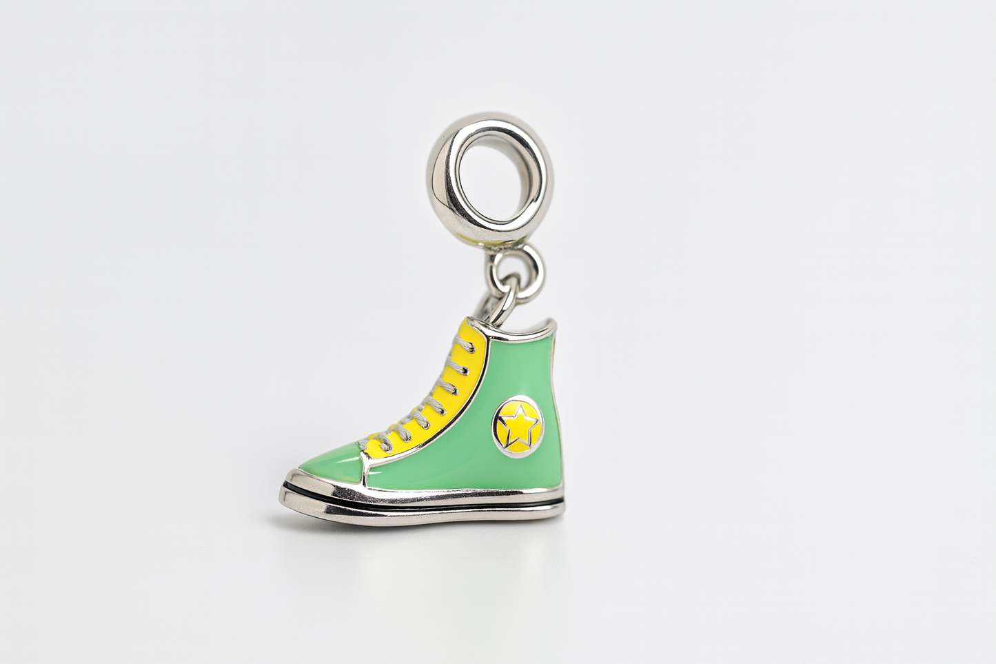 Sneaker Charm | Green & Yellow Enamel | Dazzle Den Collection