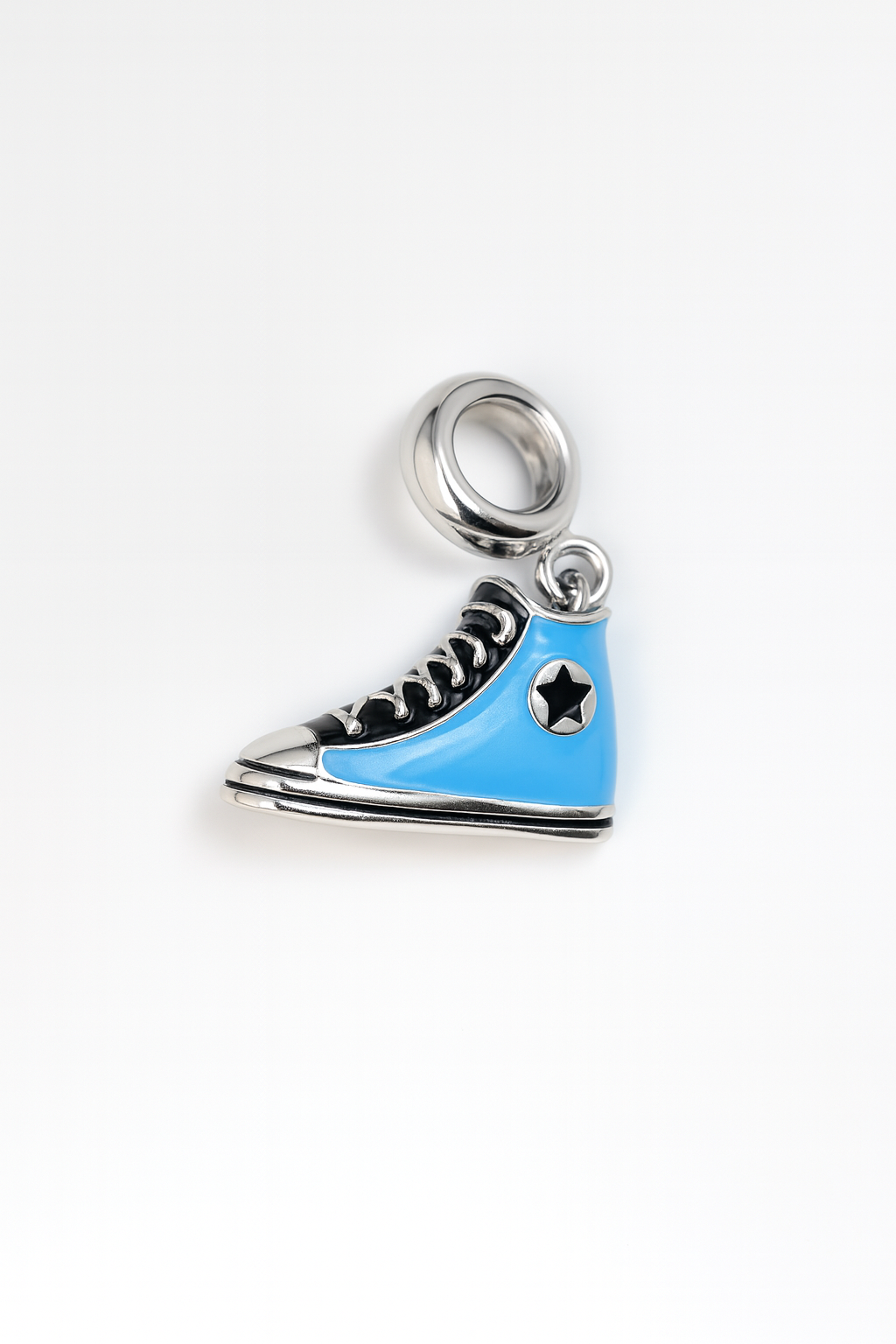 Blue Sneaker Charm | Silver Finish & Enamel Detailing | Dazzle Den Collection