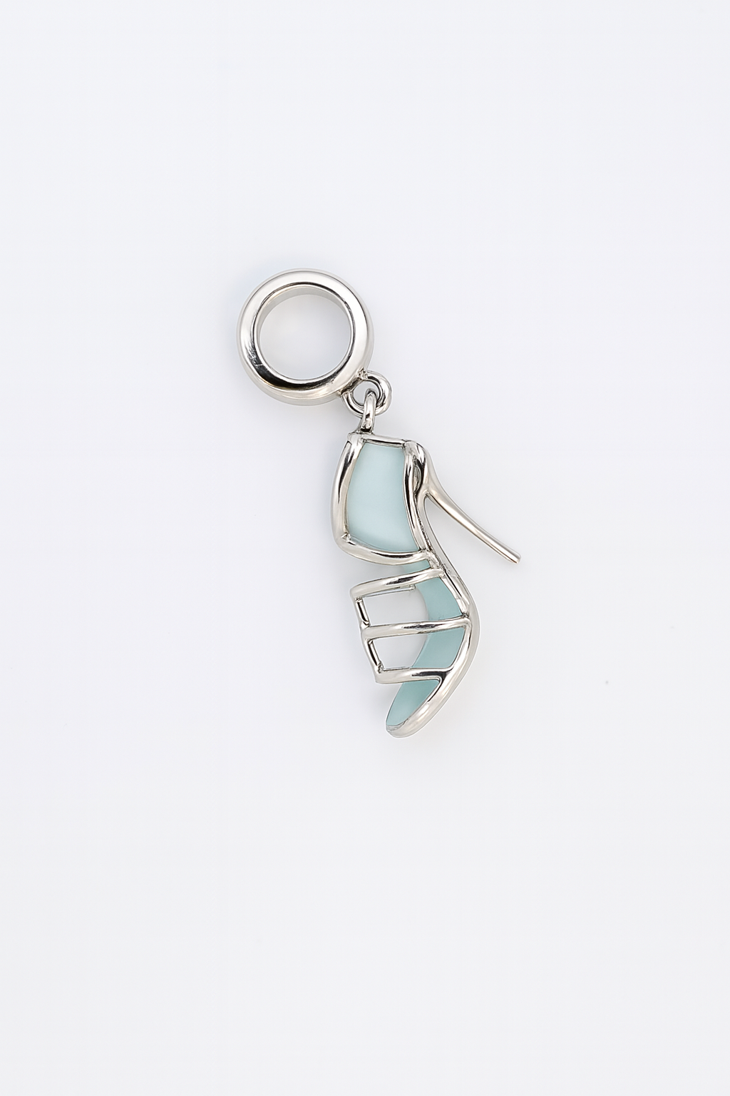 Blue Stiletto Charm | Silver Finish & Enamel Detailing | Dazzle Den Collection