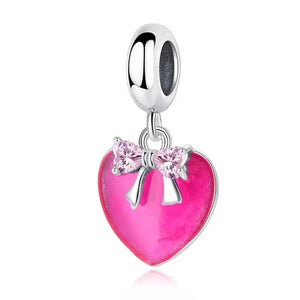 Pink Heart Bow