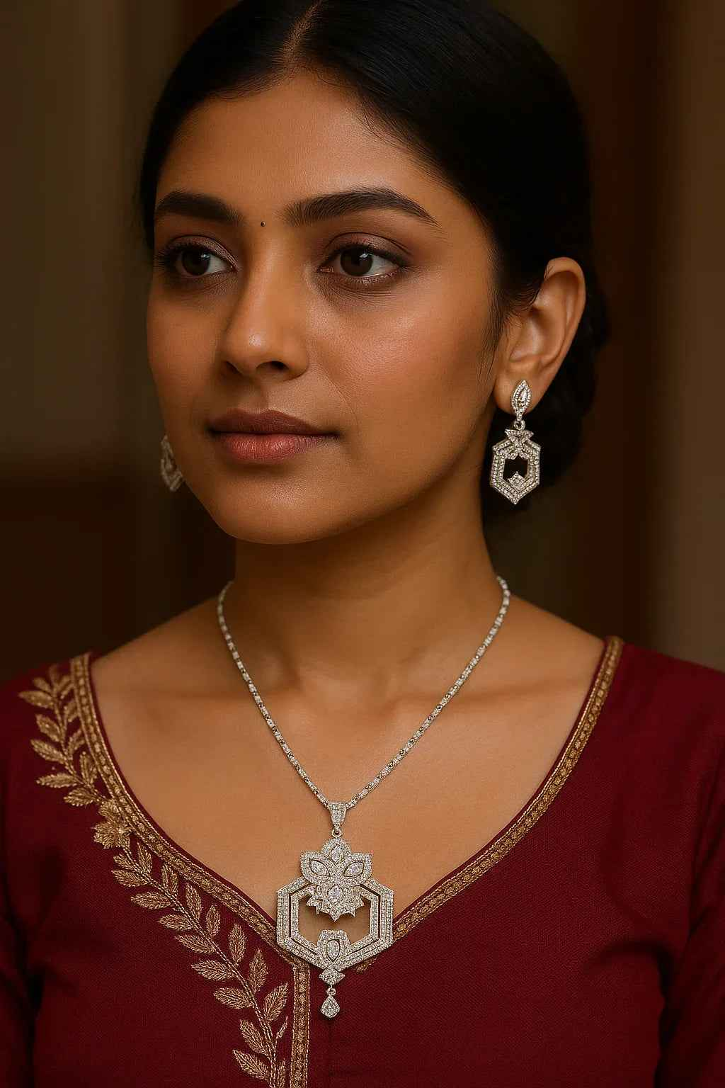 Luxury Pendant & Earring Set