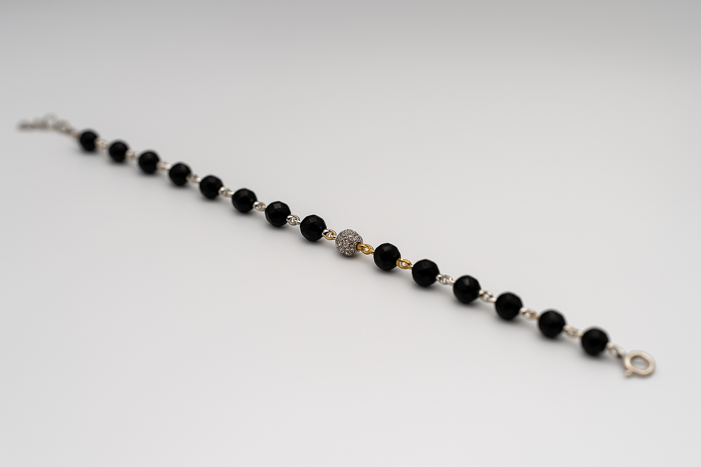 Men's Black Bead Bracelet – Sleek & Spiritual