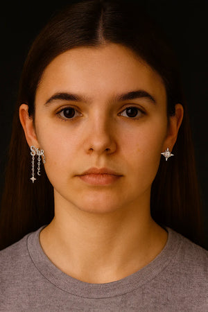 Mismatched “STAR” Celestial Dangle Earrings - Miora