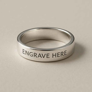 Engravable Band Ring | Personalized Name, Date & Initials