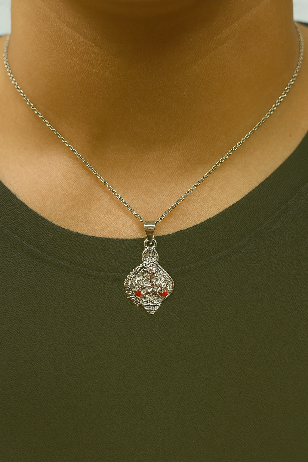 Sterling Silver Lord Ganesha Pendant Charm