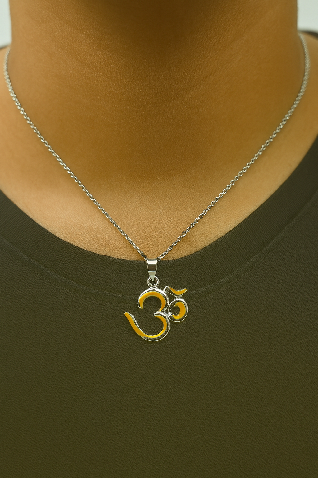 Sterling Silver Om Pendant