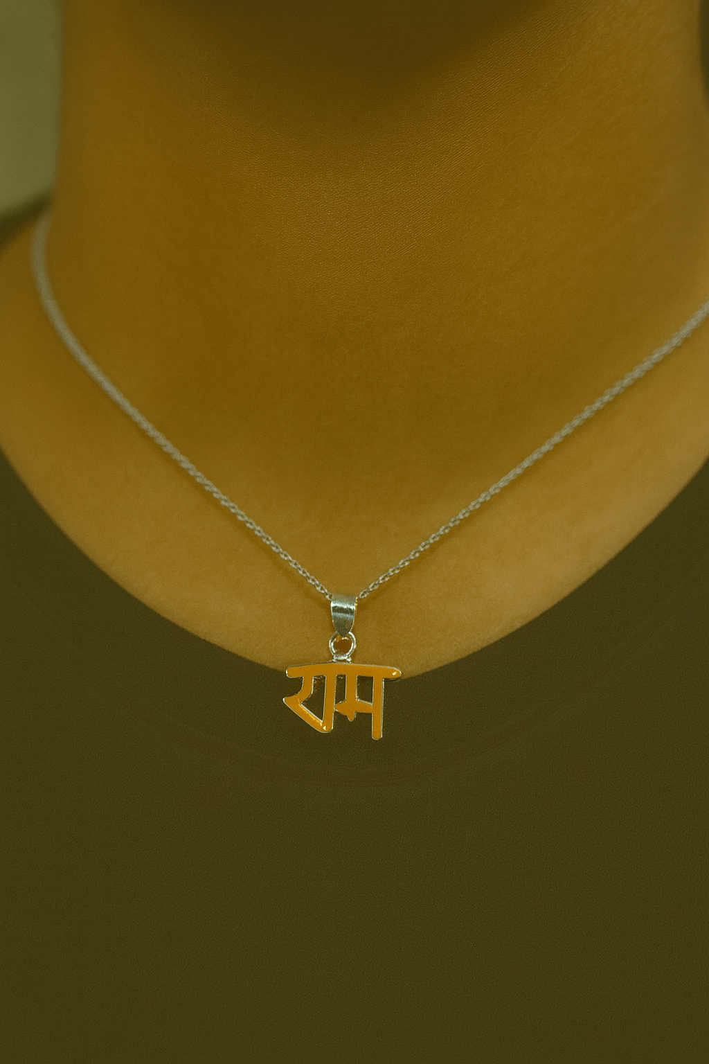 Sterling Silver "राम" Pendant