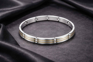 Men's Dual-Tone Link Bracelet