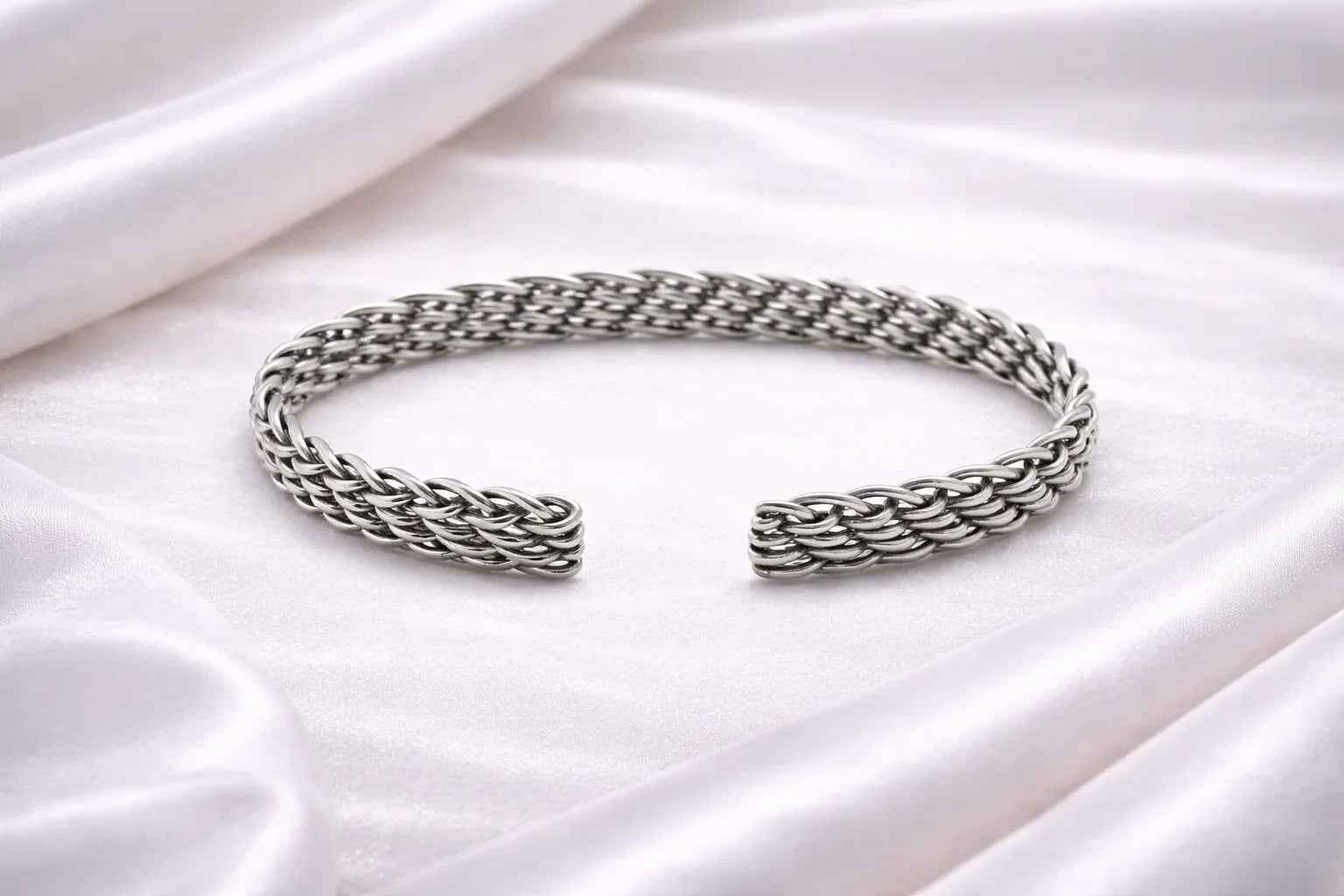 Woven Rope Open Cuff Bracelet for Men