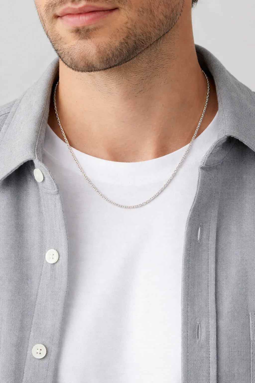 Textured Box Chain Necklace