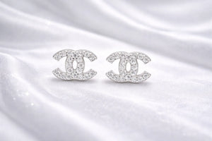 Brand inspired C Zirconia Stud Earrings - Miora