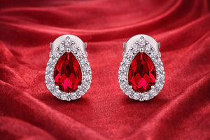 Floral Teardrop Earrings - Miora