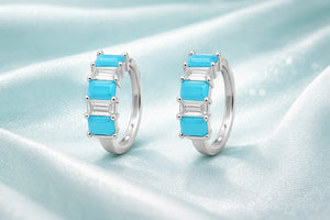 Blue Zircon Baali Earrings - Miora
