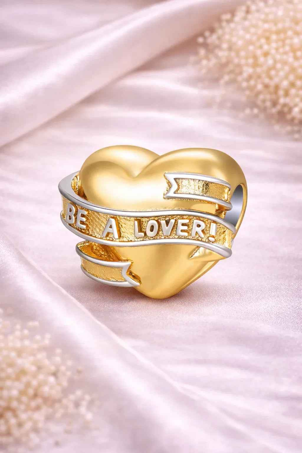 Golden Heart Ribbon