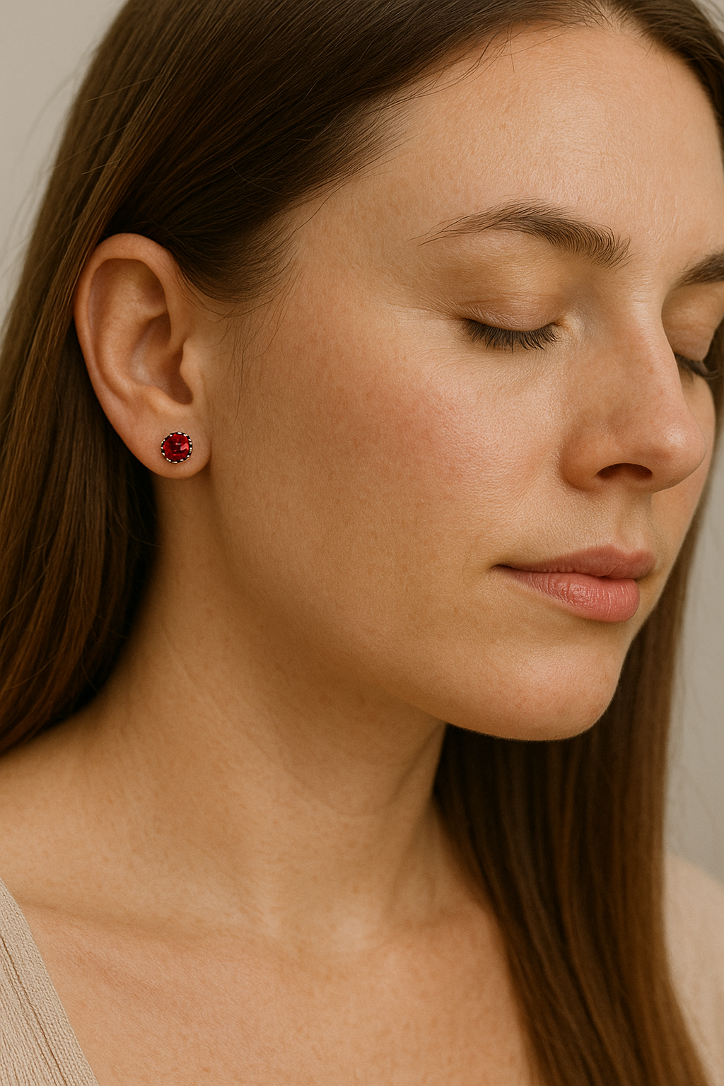Colorful Crystal Stud Earrings Set