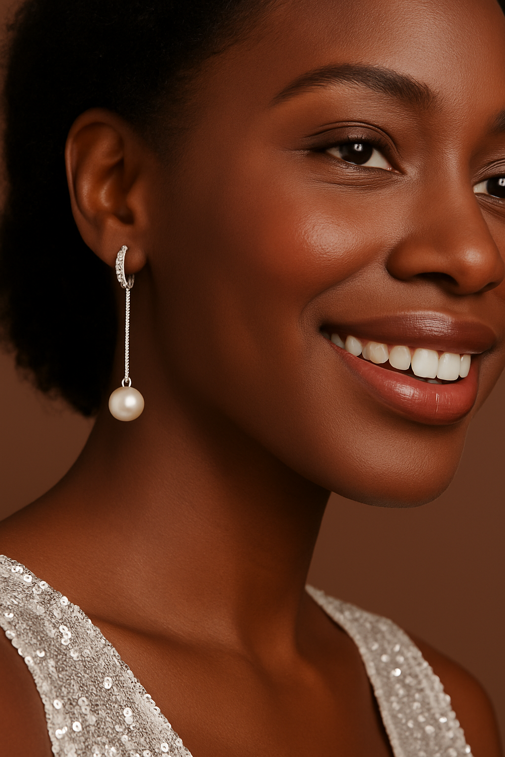 Elegant Pearl Drop Earrings with Crystal Detail