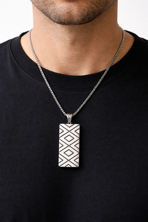 Geometric Engraved Pendant - Miora