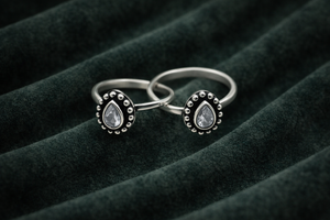 Beaded Oval Adjustable Toe Rings - Miora