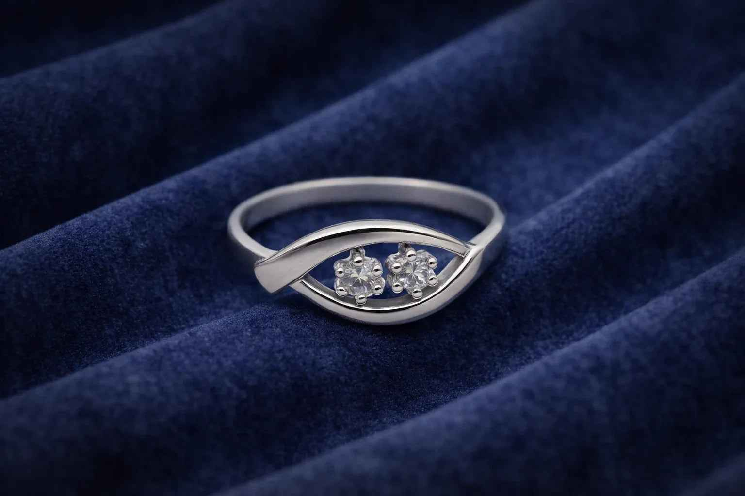 Womens Twin Stone Adjustable Toe Ring