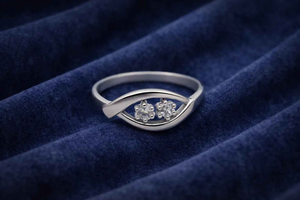 Womens Twin Stone Adjustable Toe Ring