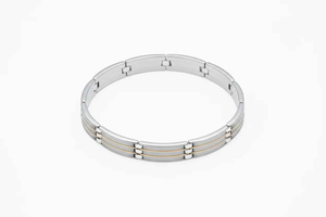 Men's Dual-Tone Link Bracelet