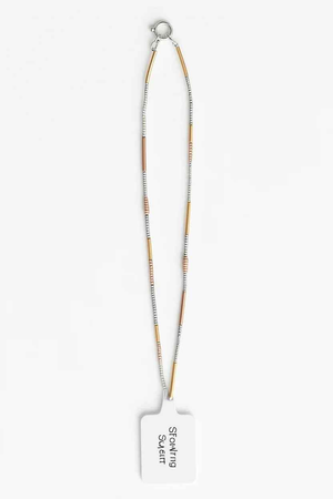 Tri-Tone Bead Chain Necklace