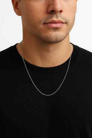 Silver Cable Chain Necklace