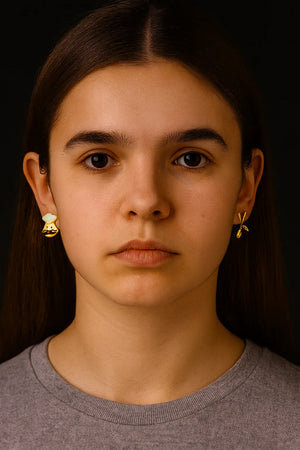 Chef & Cutlery Mismatched Stud Earrings - Miora