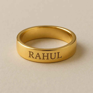 Engravable Band Ring | Personalized Name, Date & Initials