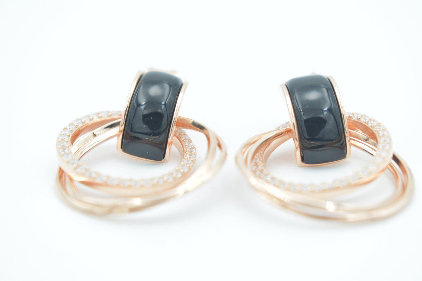 Triple Hoop Drop Earrings