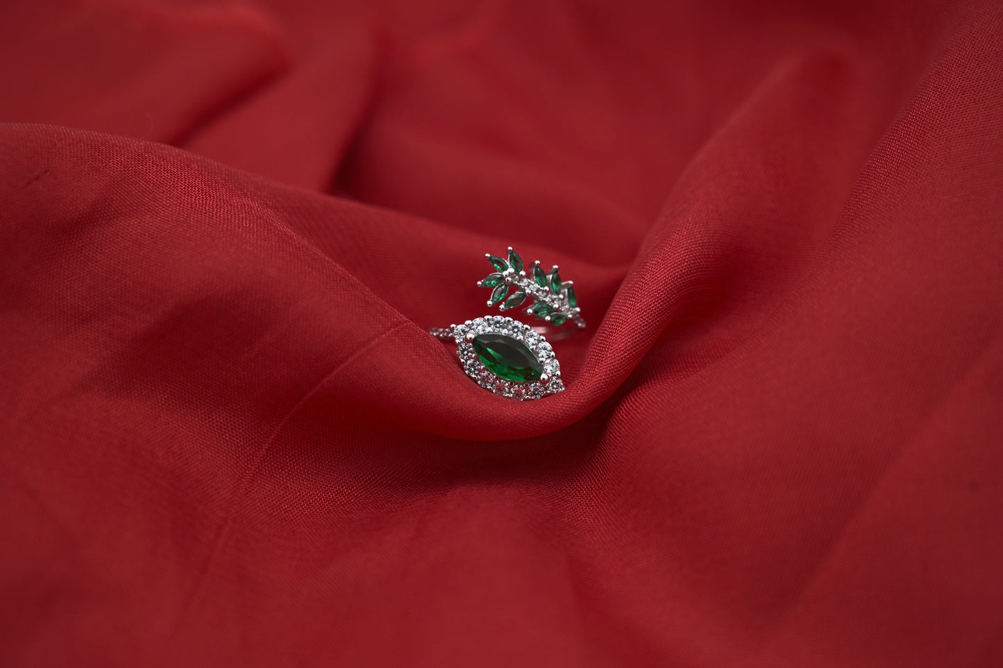 Verdant Bloom CZ Ring