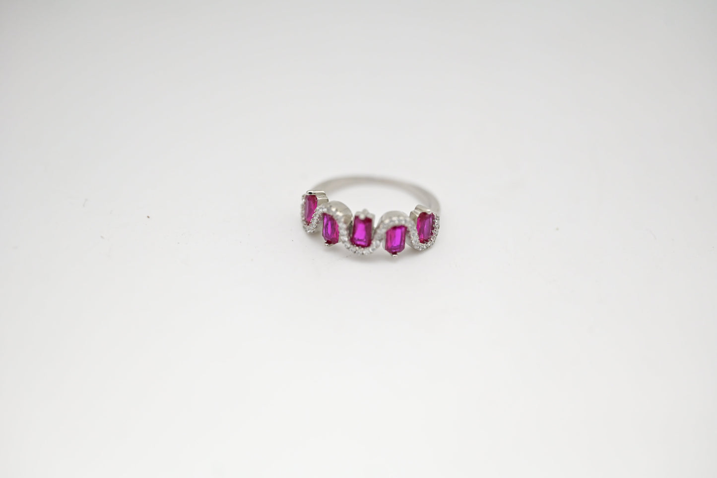 Ruby Curve Zirconia Band