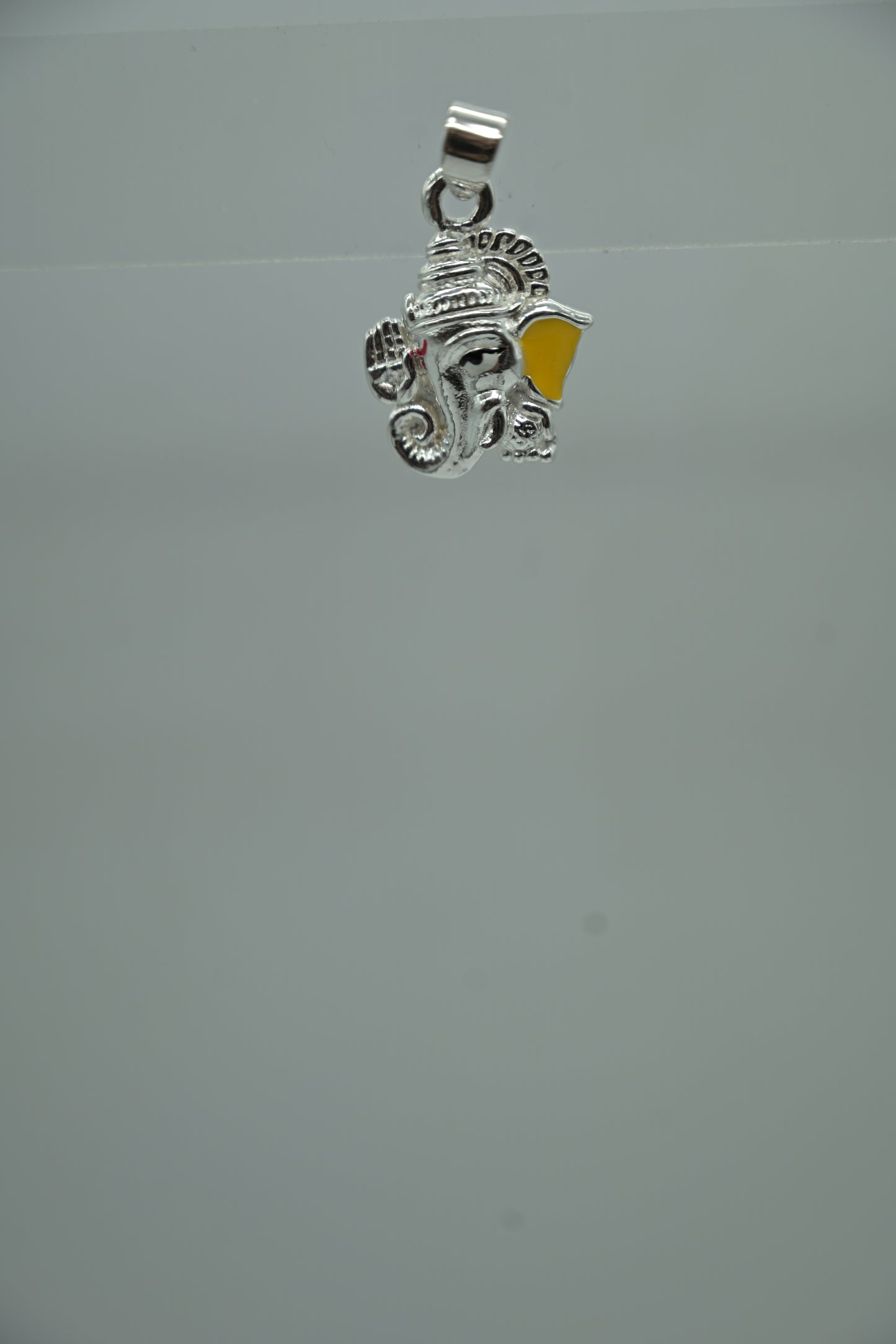 Sterling Silver Lord Ganesha Head Pendant Charm