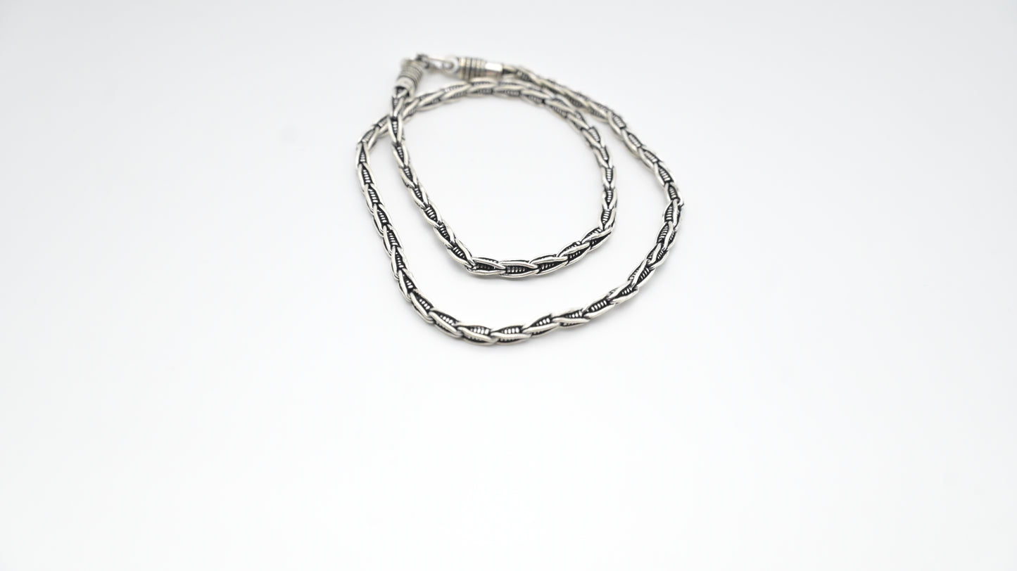 Sterling Silver Antique Bali Chain Necklace